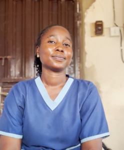 Jimoh Omowumi, a campaign supervisor from Ibadan South West LGA, Oyo State, Nigeria, praises the efforts of mobilizers and sweep teams in overcoming barriers to participation. Photo Credit: Destiny Chukwu.